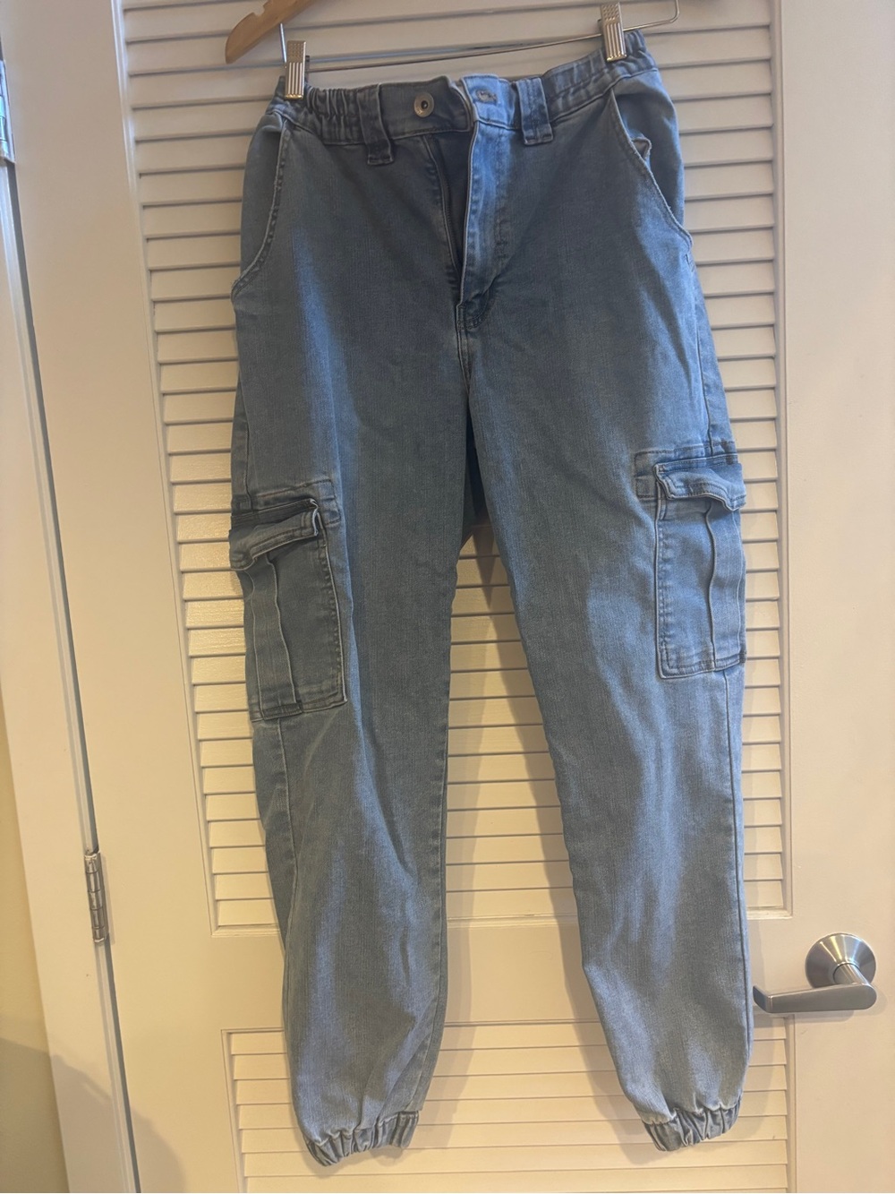Light Blue Cargo Jogger Jeans